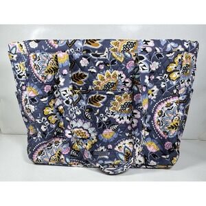 Retired Vera Bradley Large Dbl Handle Tote Bag Charmont Meadow Floral